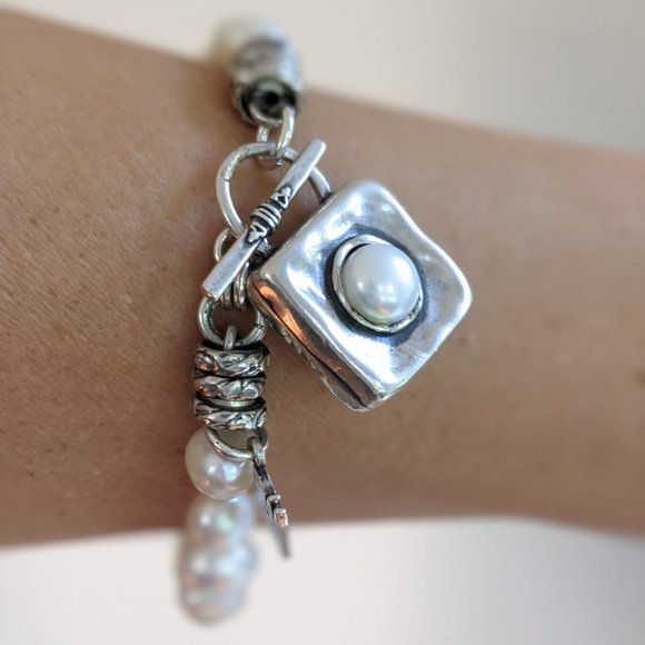 Silpada Sterling Silver Freshwater Pearl Bracelet - Picture 7 of 11